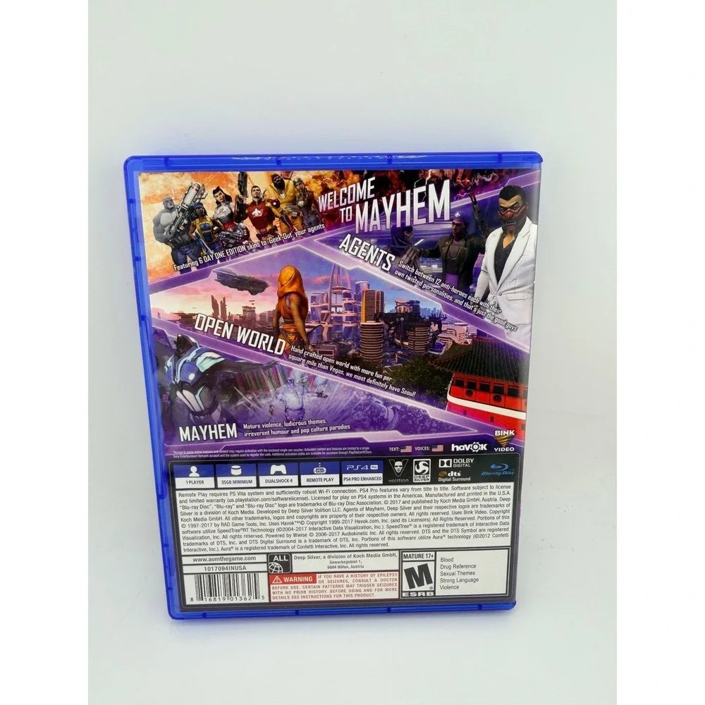 Agents of Mayhem Day One Edition Sony PlayStation 4 PS4 Action  2017 Deep Silver